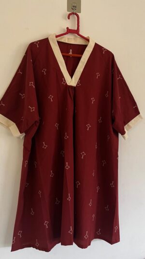 Anti fit maroon A line Dress
