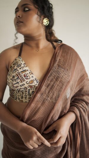 Beige Kalamkari Bustier