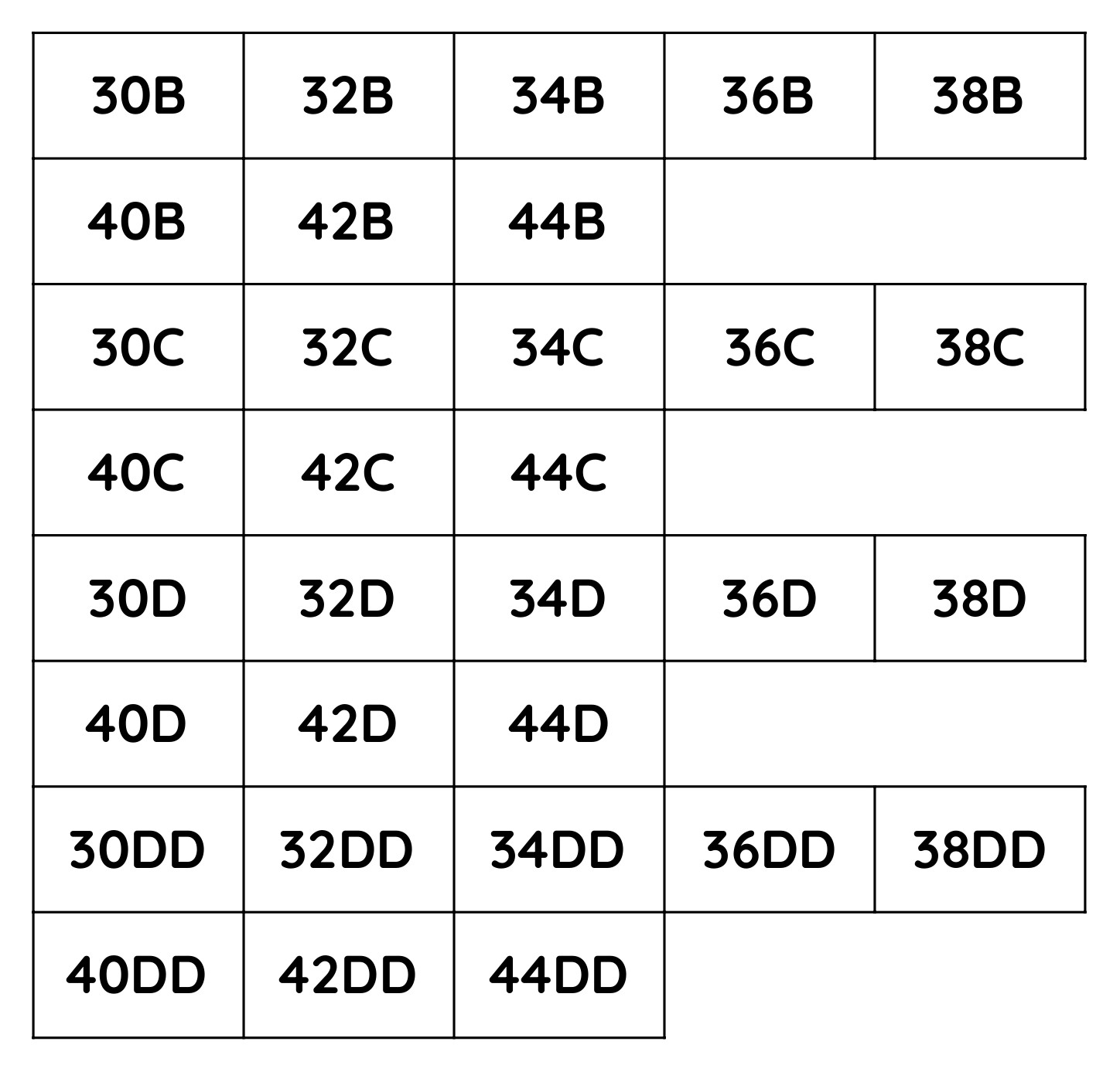 bustier-measurements