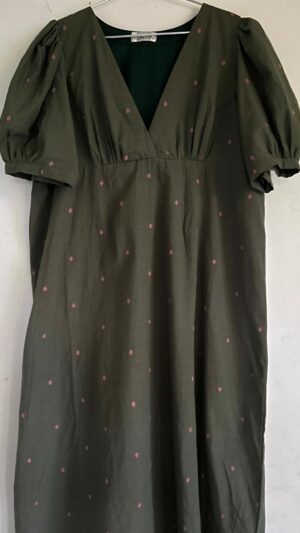 Long sage Green A line Dress