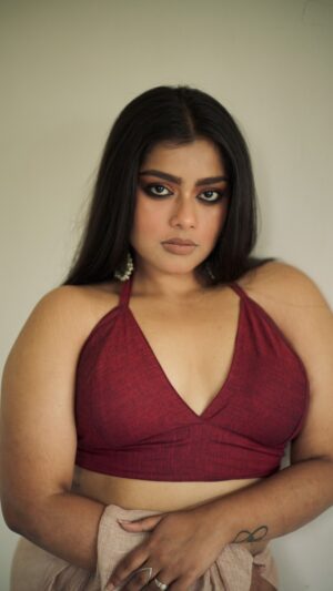Maroon Solid Bustier