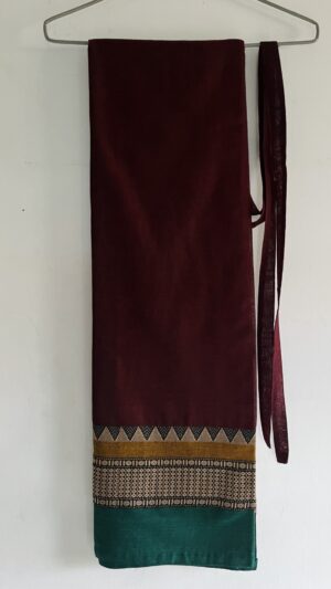 Maroon wide paar Wrap Around Skirt