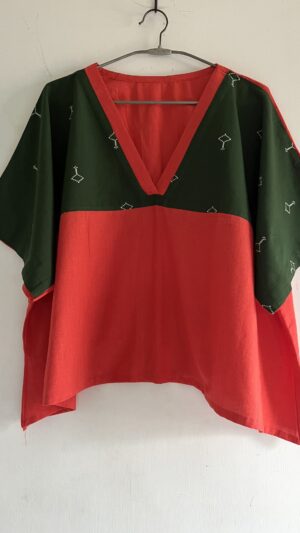 Peach and Green Easy Top