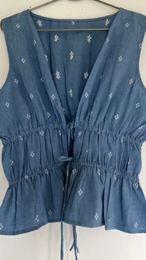 Powder blue Frill Top