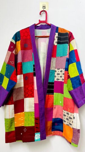 Purple multi patch jacket