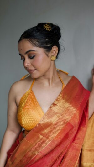 Yellow Brocade Bustier