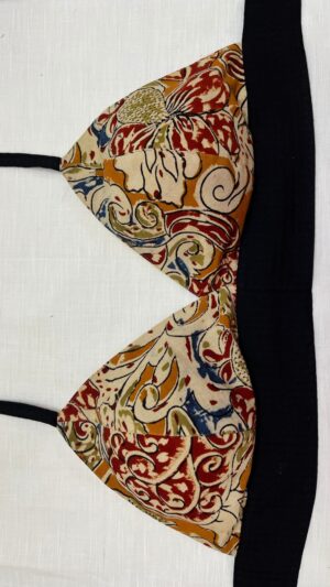 Beige Kalamkari Jamdani Bustier
