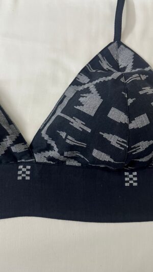 Black White Jamdani Bustier
