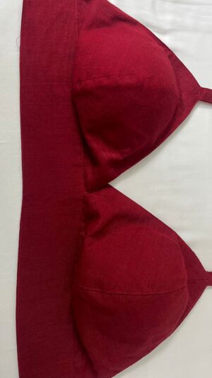 Burgundy Solid Bustier