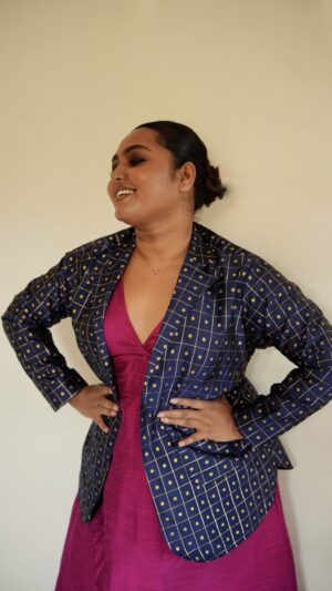 Blue Brocade Blazer