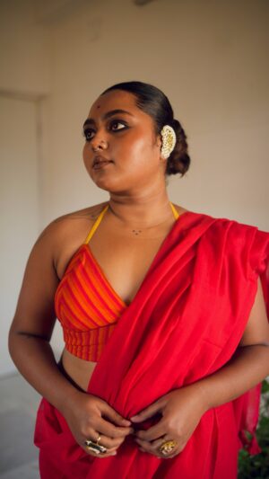 Red Yellow Strip Bustier