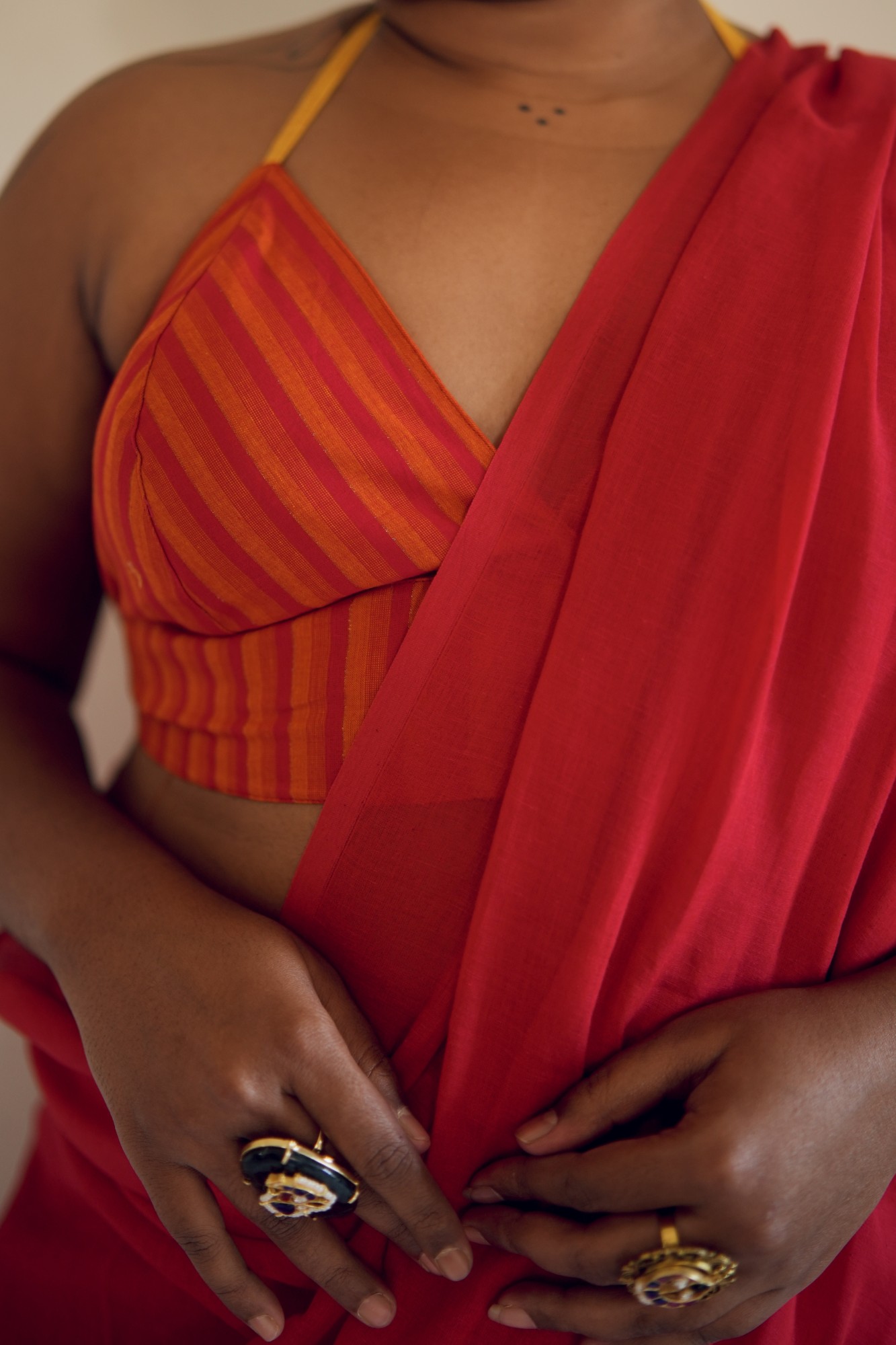 Red Yellow Strip Bustier - Image 2