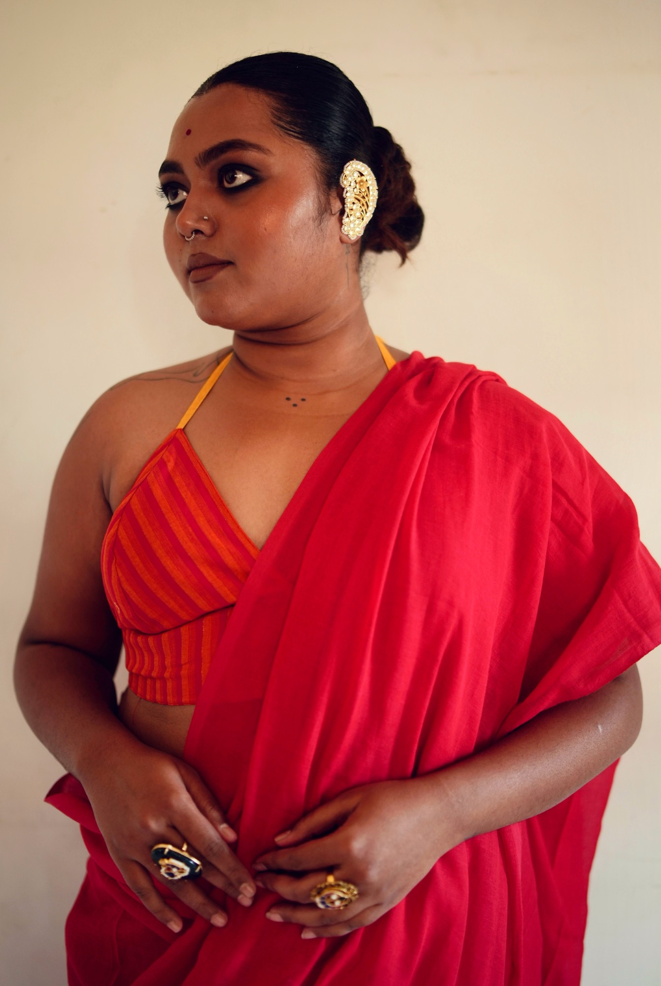 Red Yellow Strip Bustier - Image 3