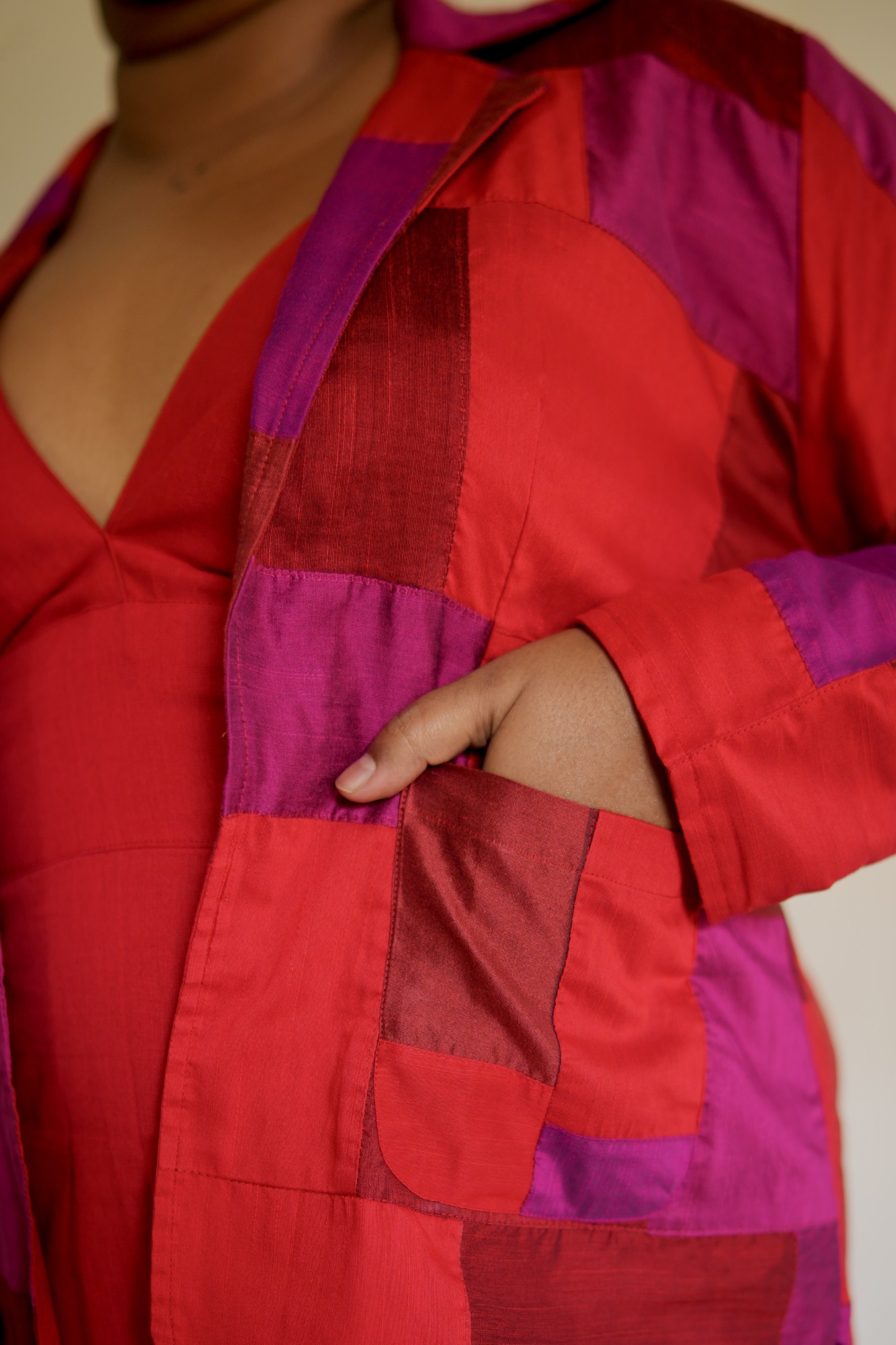 Red patch blazer - Image 3