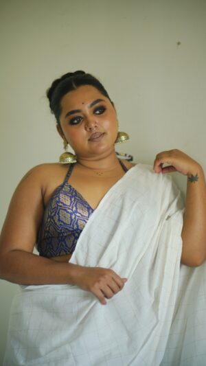 Blue Brocade Bustier