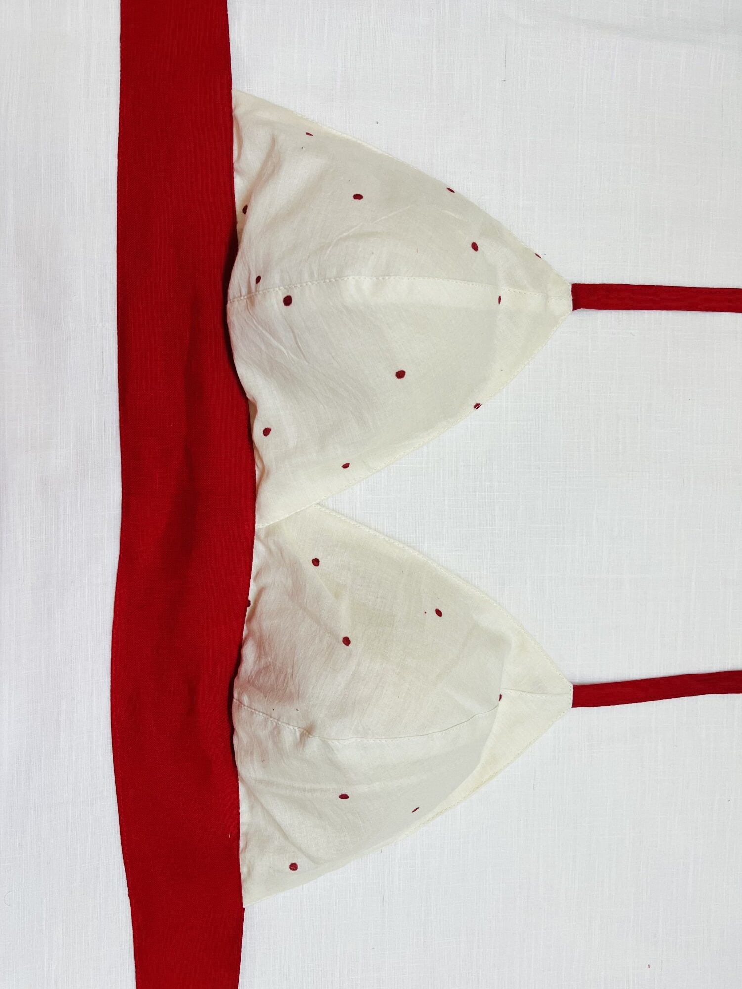 White Red Polka Bustier